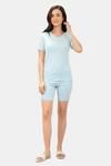 Amante Sleep Shorts - Blue Bow Print — thumbnail 5